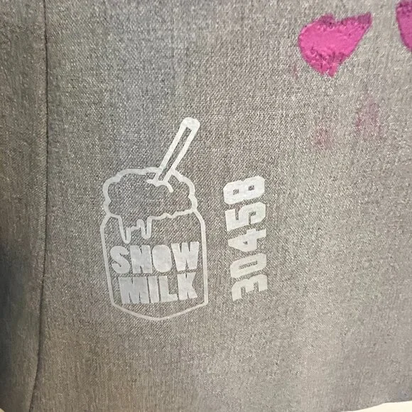Snowmilk Streetwear Gray Women's Blazer Painted w/Original Snowmilk Design - Picture 3 of 8